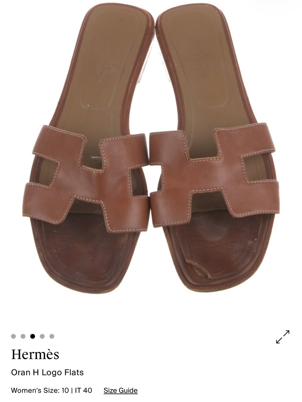 Hermes Oran H-Logo Flats